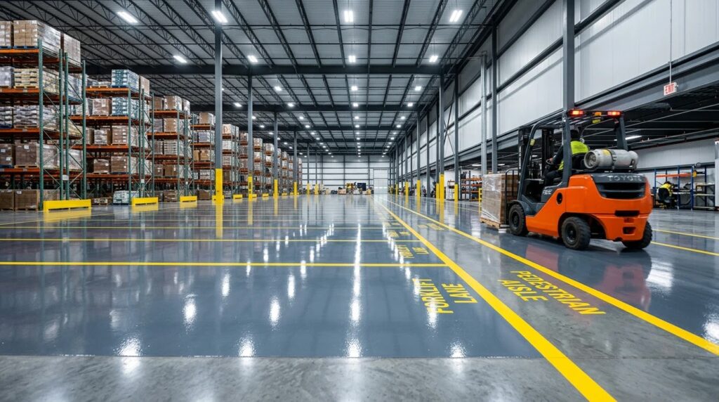 heavy duty commercial garage floor coatings vaughan forklift rated