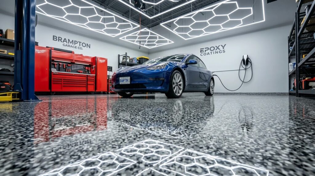 slip resistant automotive flooring brampton oil resistant epoxy